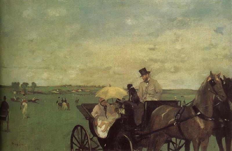 Edgar Degas Carriage on racehorse ground China oil painting art